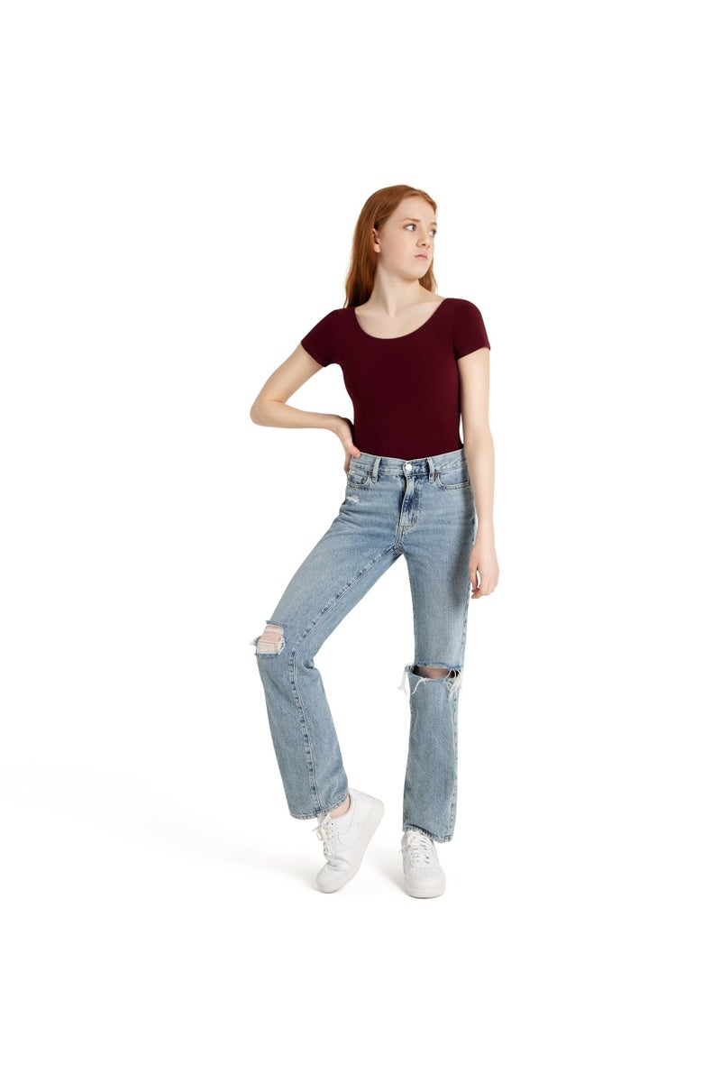Capezio ليوتارد قصير الأكمام الكلاسيكي للنساء من كابيزيو، بورغندي، متوسط - Image 4